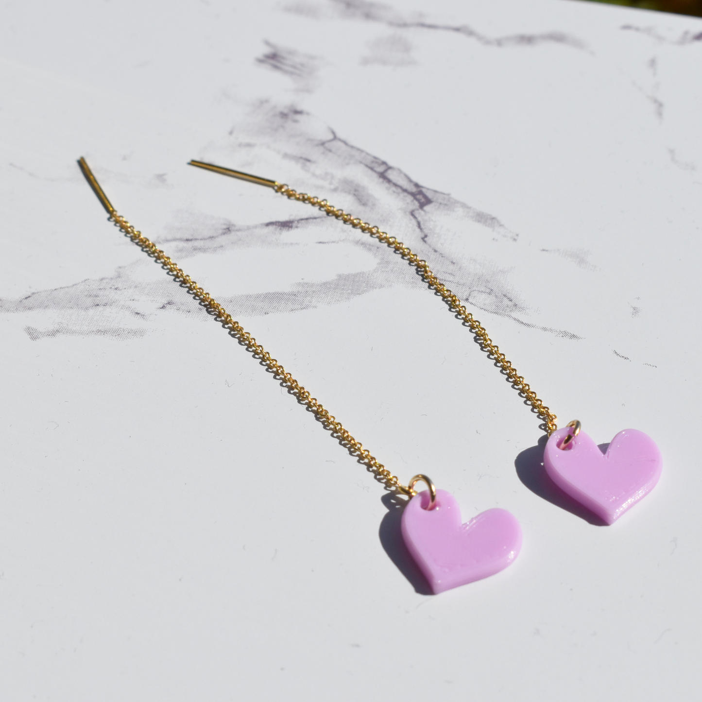 Heart Threader Earrings