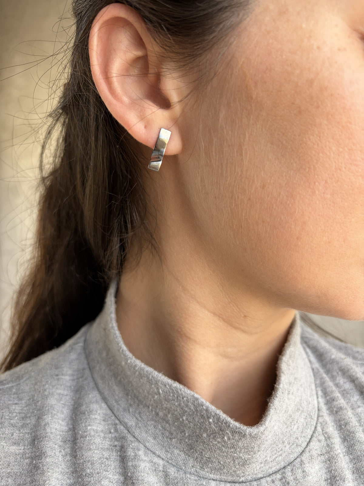 Twist Earrings | Polished Stainless Steel