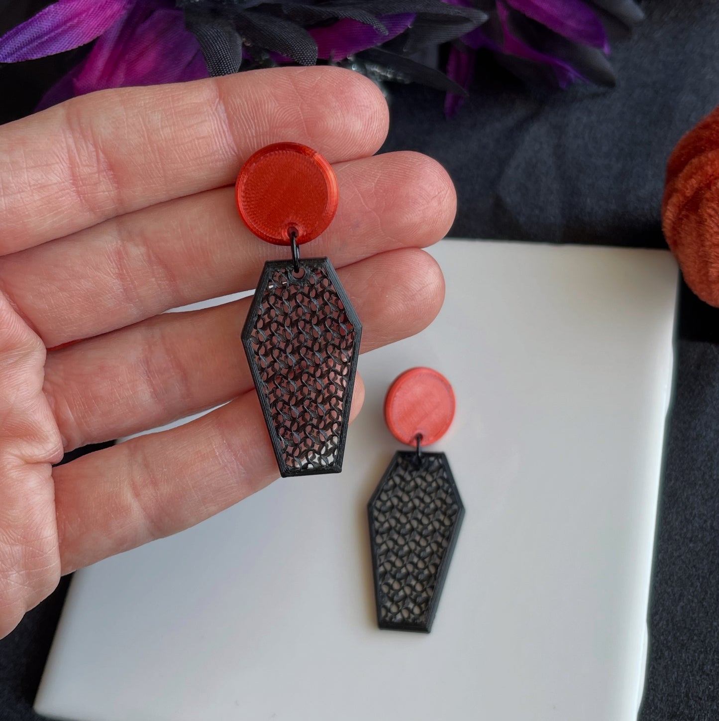 Architectural Coffin Earrings