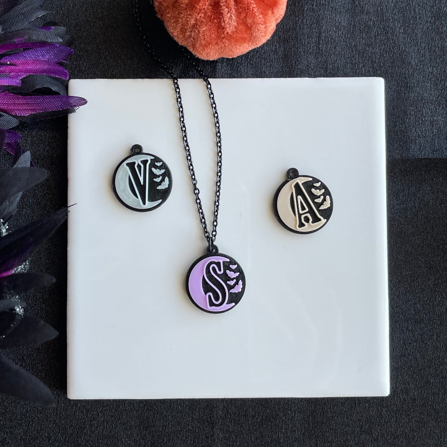 Spooky Initials Pendant