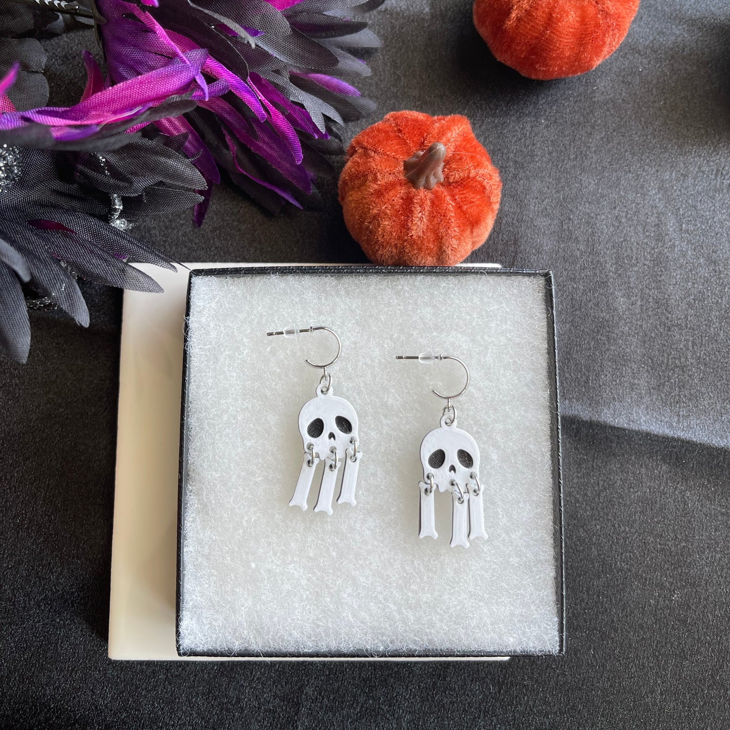 Mini Skull and Bones Earrings