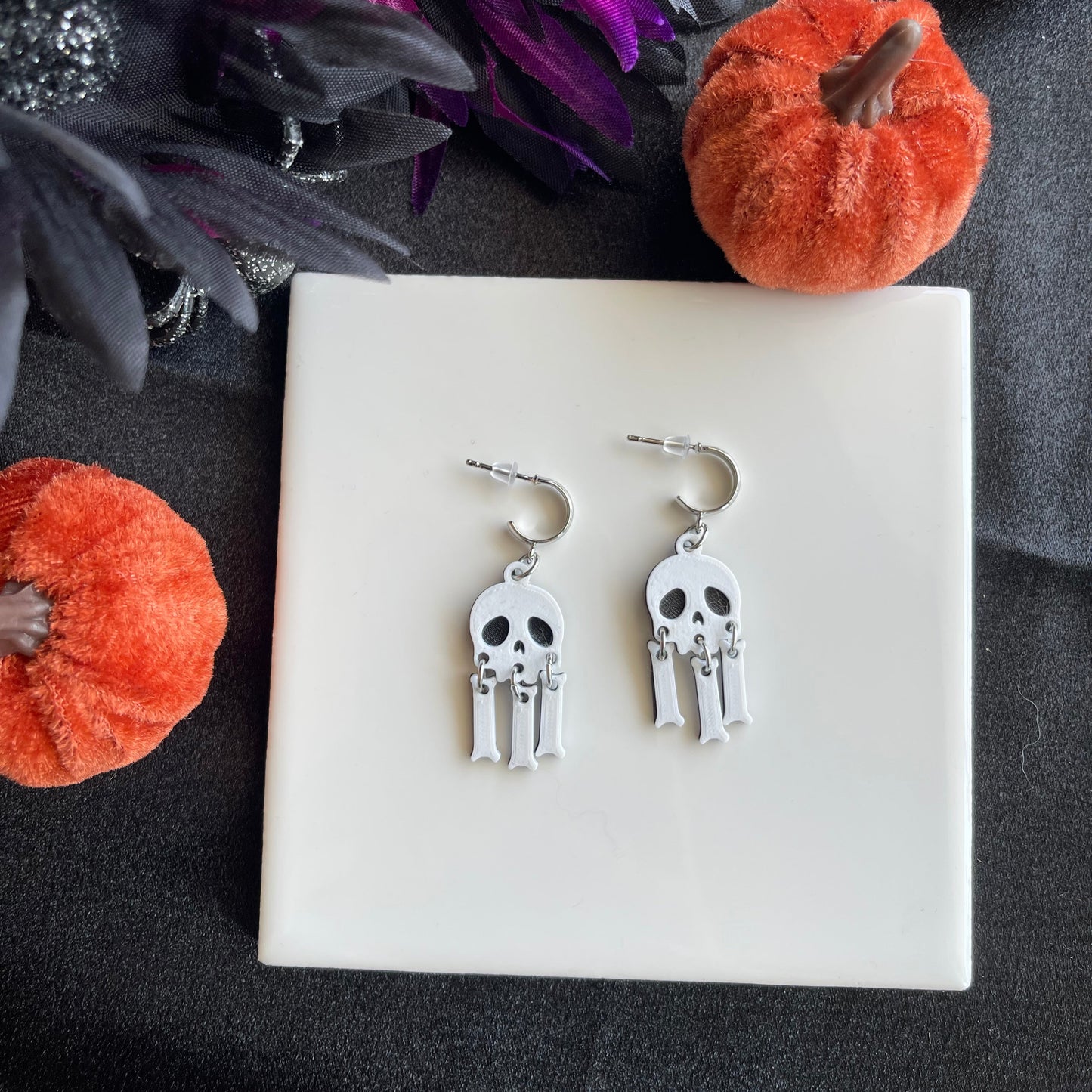 Mini Skull and Bones Earrings