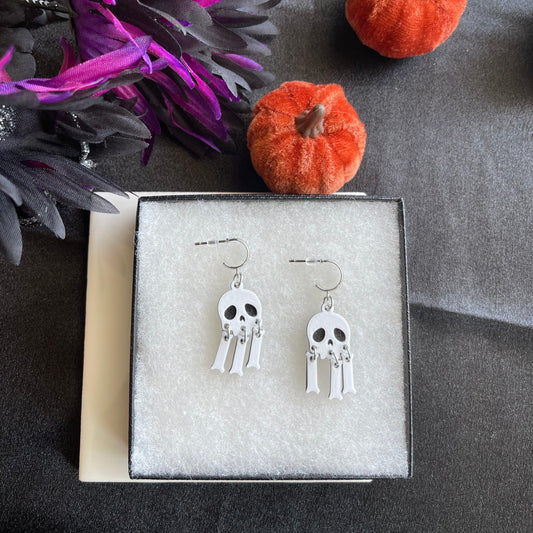 Mini Skull and Bones Earrings